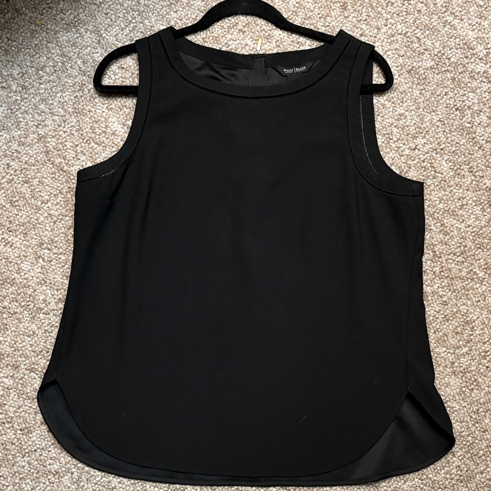 White House Black Market Black Sleeveless Shell Tank